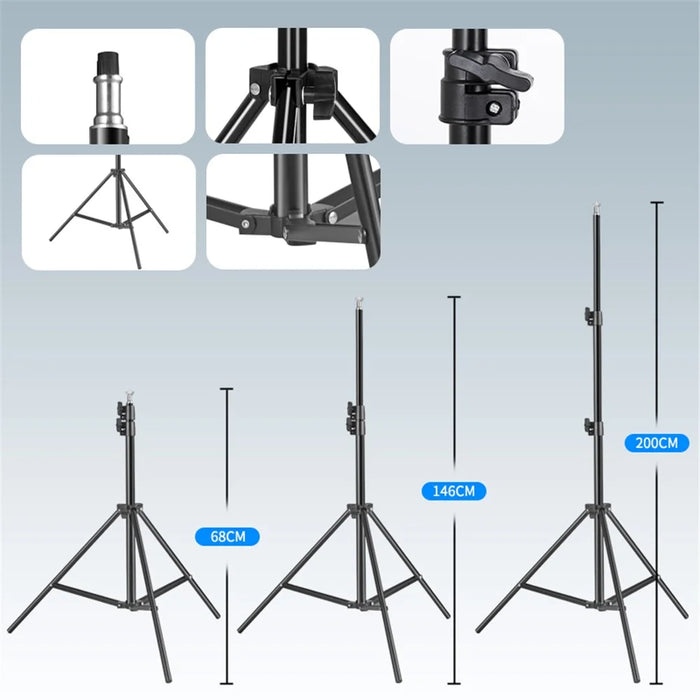 2 Sets Photography Studio Lights 3 Color Temperature 5070 LED Softbox Lighting Kit with Remote Controller - US Plug - 7