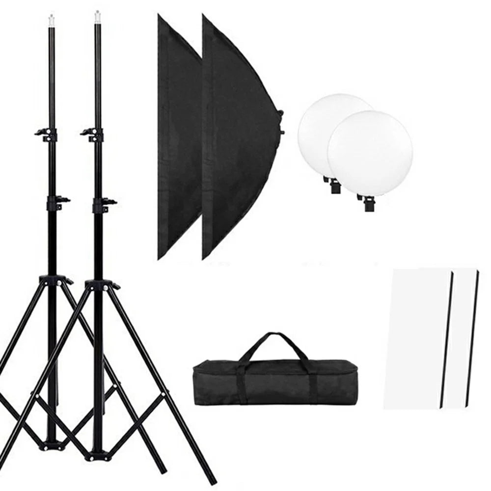 2 Sets 80W LED Softbox Photography Lighting 3 Color Temperature Short Handle Manual Control LED Video Light Kit - US Plug - 1