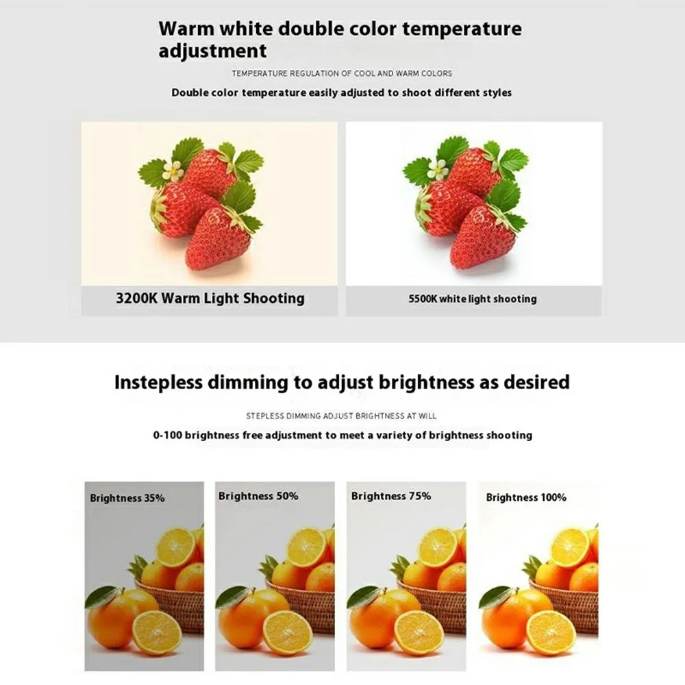2 Sets 80W LED Softbox Photography Lighting 3 Color Temperature Short Handle Manual Control LED Video Light Kit - US Plug - 5