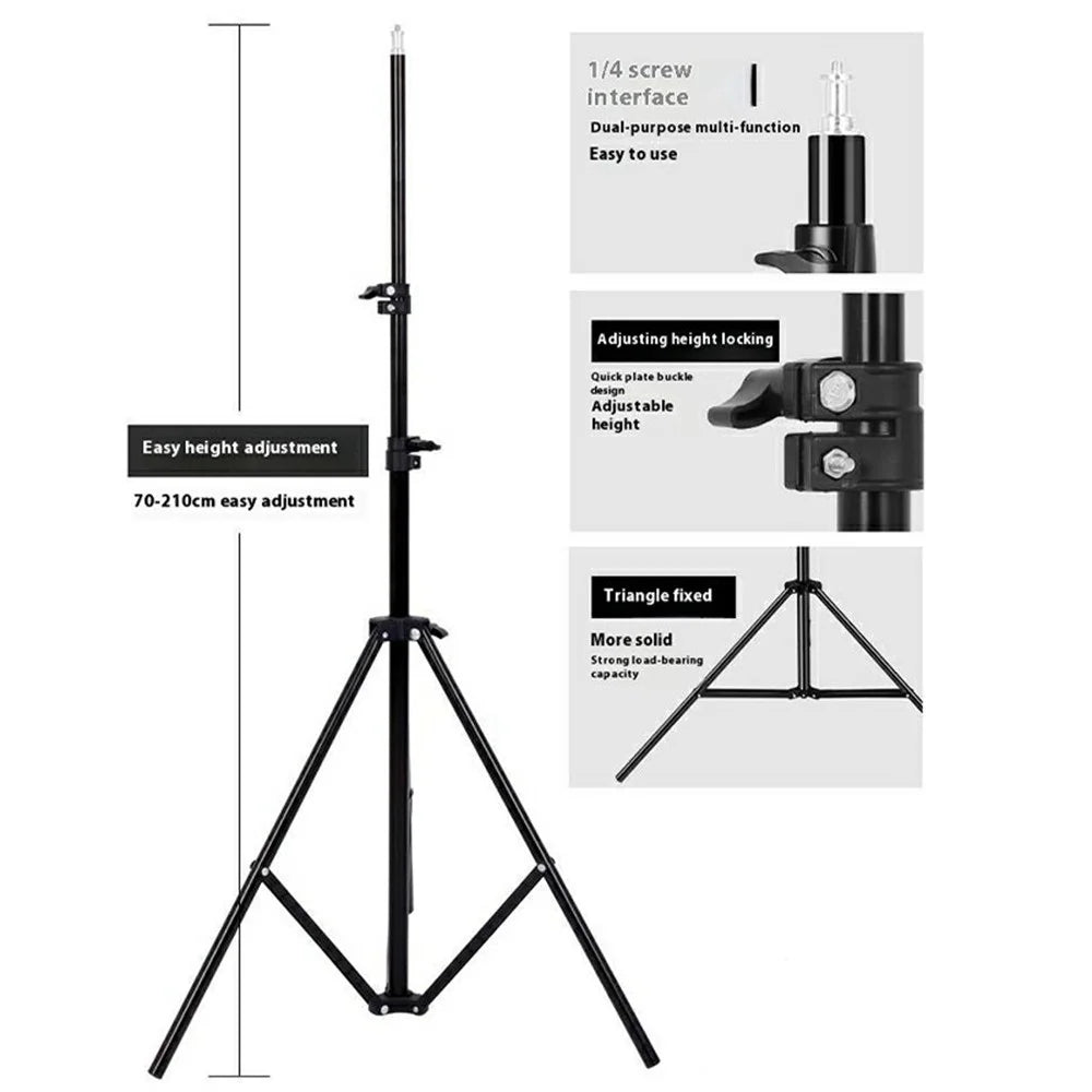 2 Sets 80W LED Softbox Photography Lighting 3 Color Temperature Short Handle Manual Control LED Video Light Kit - US Plug - 7