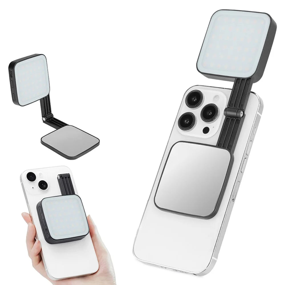 M42 Magnetic Phone Light Compatible with MagSafe Selfie Beauty Lamp Double-Sided Illumination - Black - 2