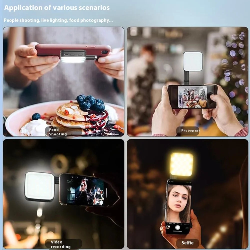 M42 Magnetic Phone Light Compatible with MagSafe Selfie Beauty Lamp Double-Sided Illumination - Black - 5