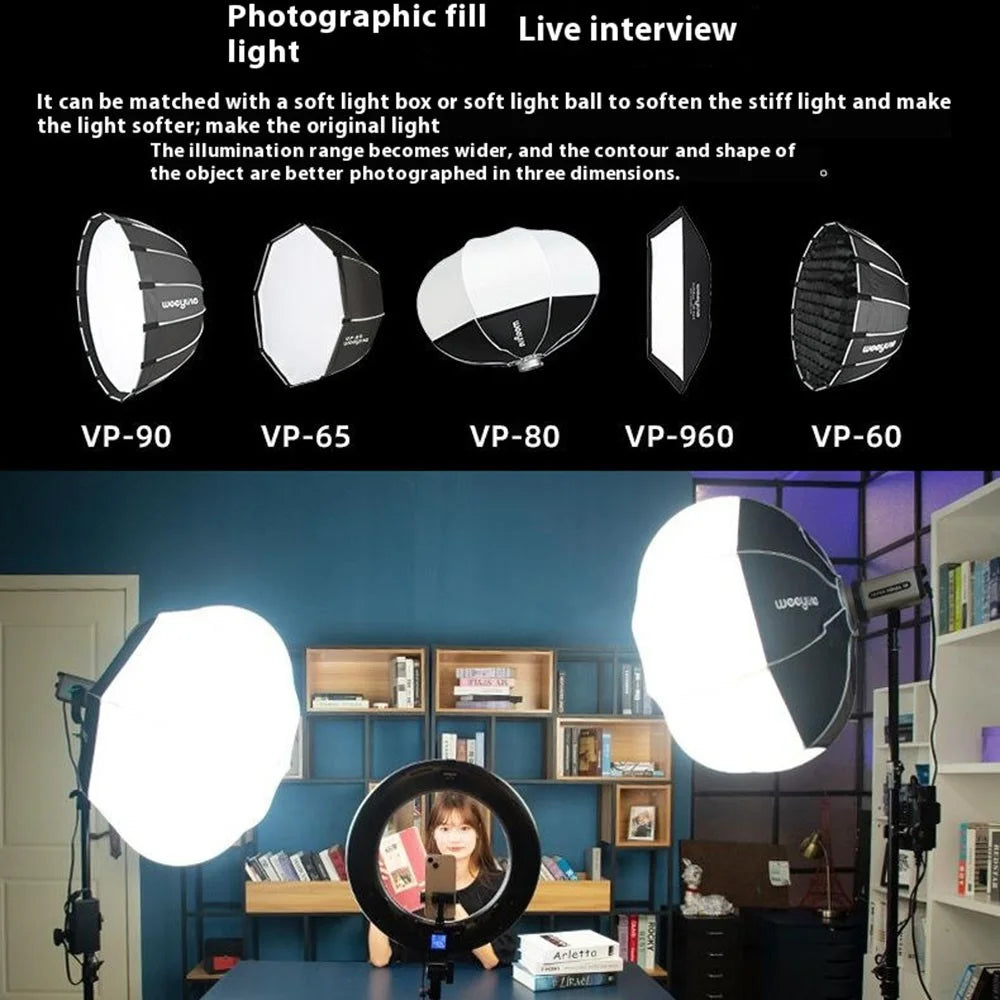 VILTROX Ninja 10B 120W LED Video Light with Reflector 2800 - 6800K Photography Studio Streaming Fill Light - US Plug - 5