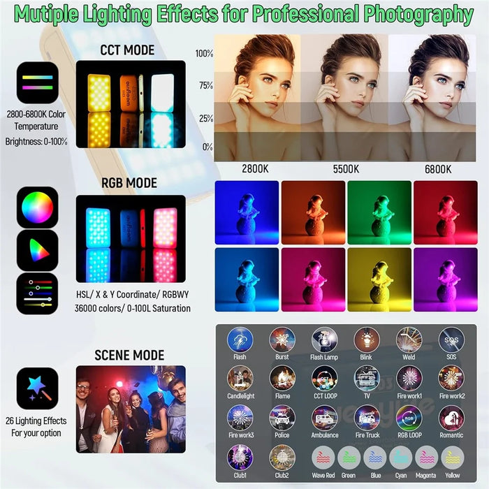 WEEYLITE S03 Portable RGB LED Video Light Full Color Photography Fill Light for Live Streaming / Outdoor Shooting - Blue - 4