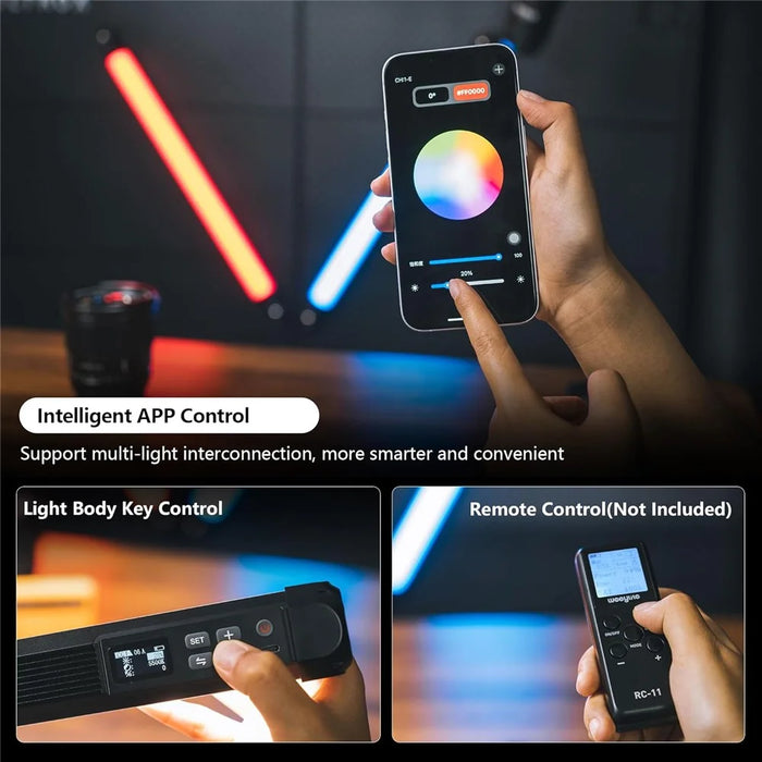 VILTROX K60 22.8 Inch RGB LED Video Light Stick 2500K - 8500K APP Control Light Wand for Live Streaming / Photography - 7