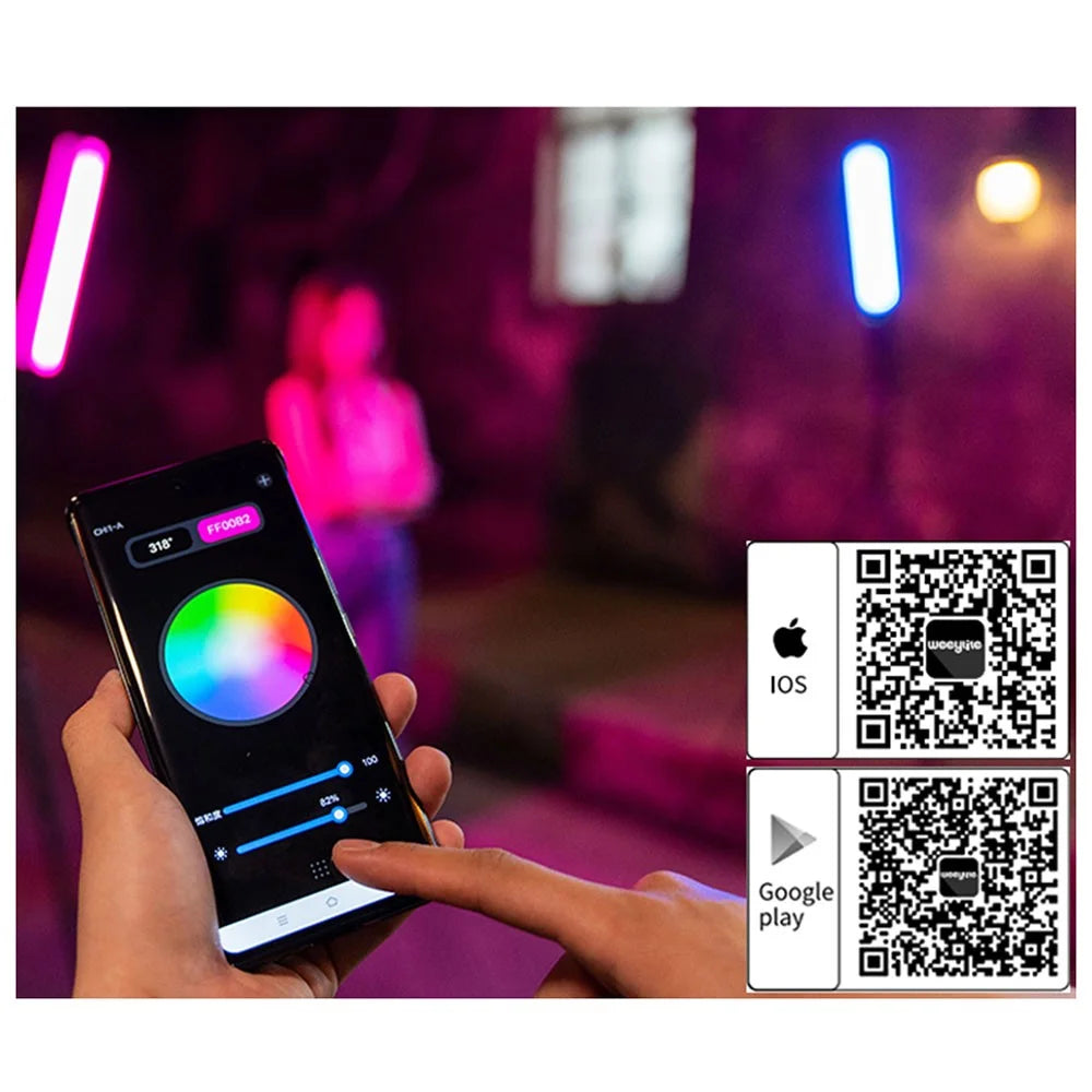 VILTROX H18 Portable 18W RGB LED Video Light APP Control Dual Sided Full Color Light Bar for Live Streaming - US Plug - 6