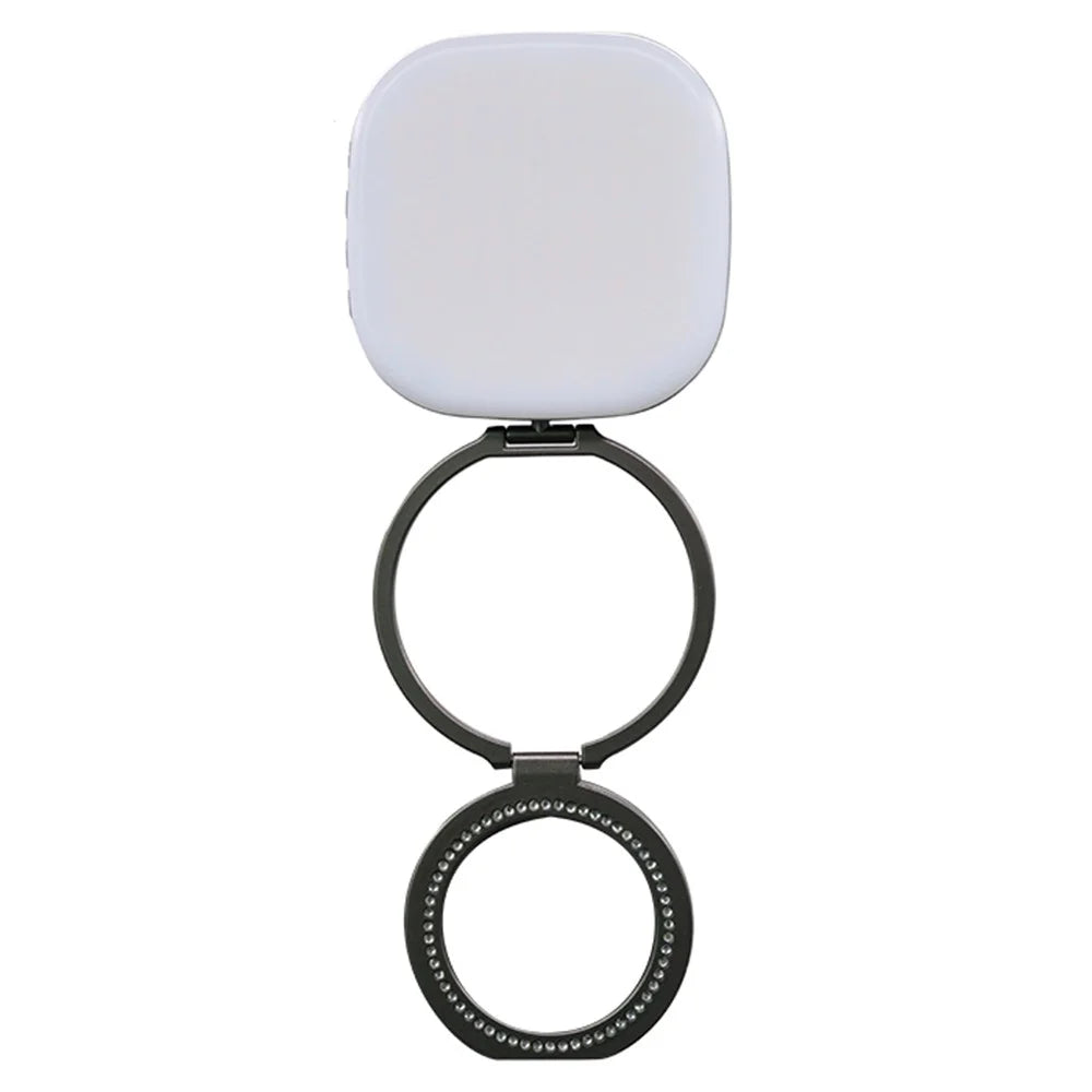 AL80 Magnetic Selfie Ring Light 360 Degree Rotatable Portable 128-LED Fill Lamp for Live Streaming - Black - 3