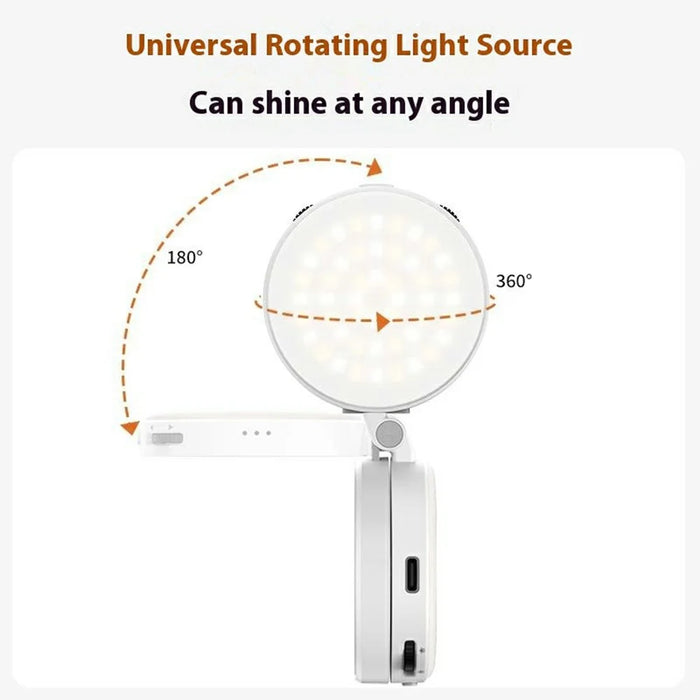 VRIG FD-04 Magnetic Ring Light for Smartphones 360 Degree Rotatable Selfie Fill Lamp with Mirror - White - 5