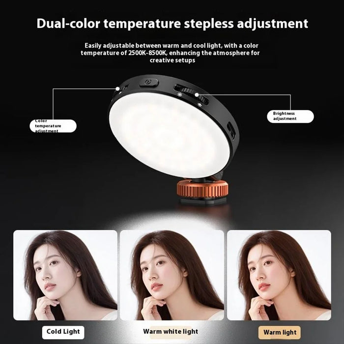 VRIG FD-05 Camera Smartphone Cold Shoe LED Video Light Rotatable Adjustable Color Temperature Fill Light - 6