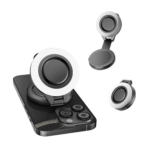 D13 Foldable Magnetic Phone Light 180 Degree Rotating Dimmable 30-LED Fill Light for Photography Live Streaming - 1