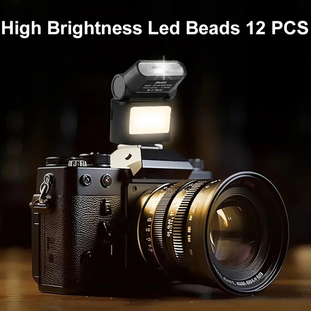 JMARY FM-06R Mini Flash Fill Light Hot Shoe Mount 300mAh Rechargeable LED Light for Camera Photography - 4