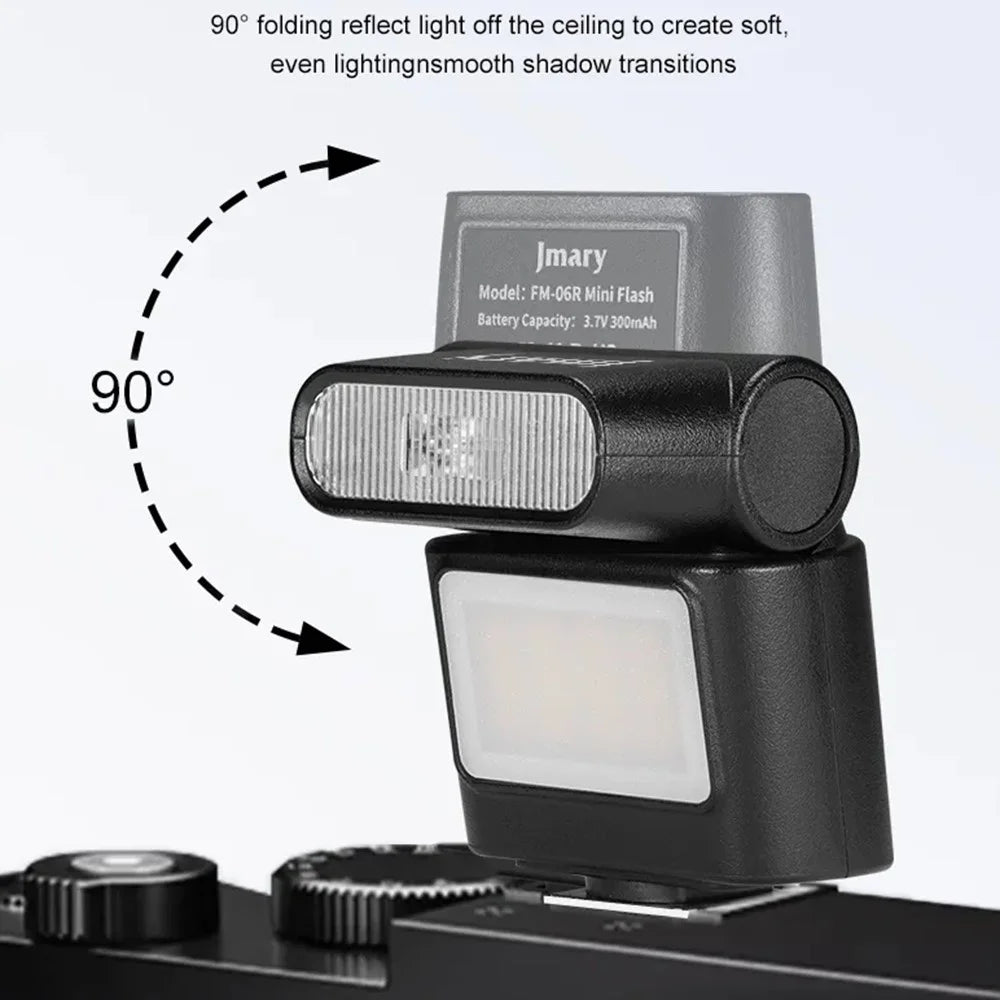 JMARY FM-06R Mini Flash Fill Light Hot Shoe Mount 300mAh Rechargeable LED Light for Camera Photography - 7