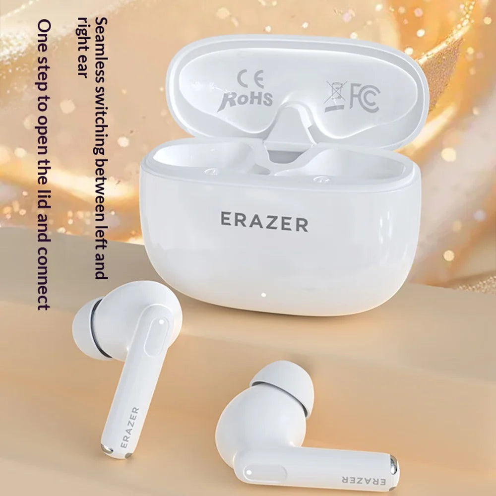 ERAZER XT69 Pro Bluetooth-compatible 5.4 TWS Earbuds 13mm Dynamic Driver Sports Earbuds (Invested By Lenovo) - White - 4