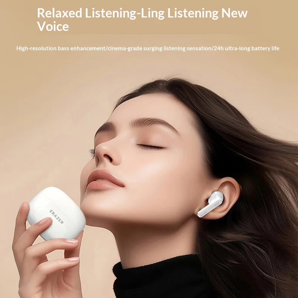 ERAZER XT69 Pro Bluetooth-compatible 5.4 TWS Earbuds 13mm Dynamic Driver Sports Earbuds (Invested By Lenovo) - White - 6