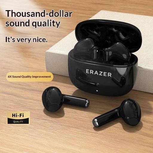ERAZER XT68 Pro TWS Bluetooth-compatible Earbuds 13mm Driver HiFi Sound Wireless Earbuds (Invested By Lenovo) - Black - 2