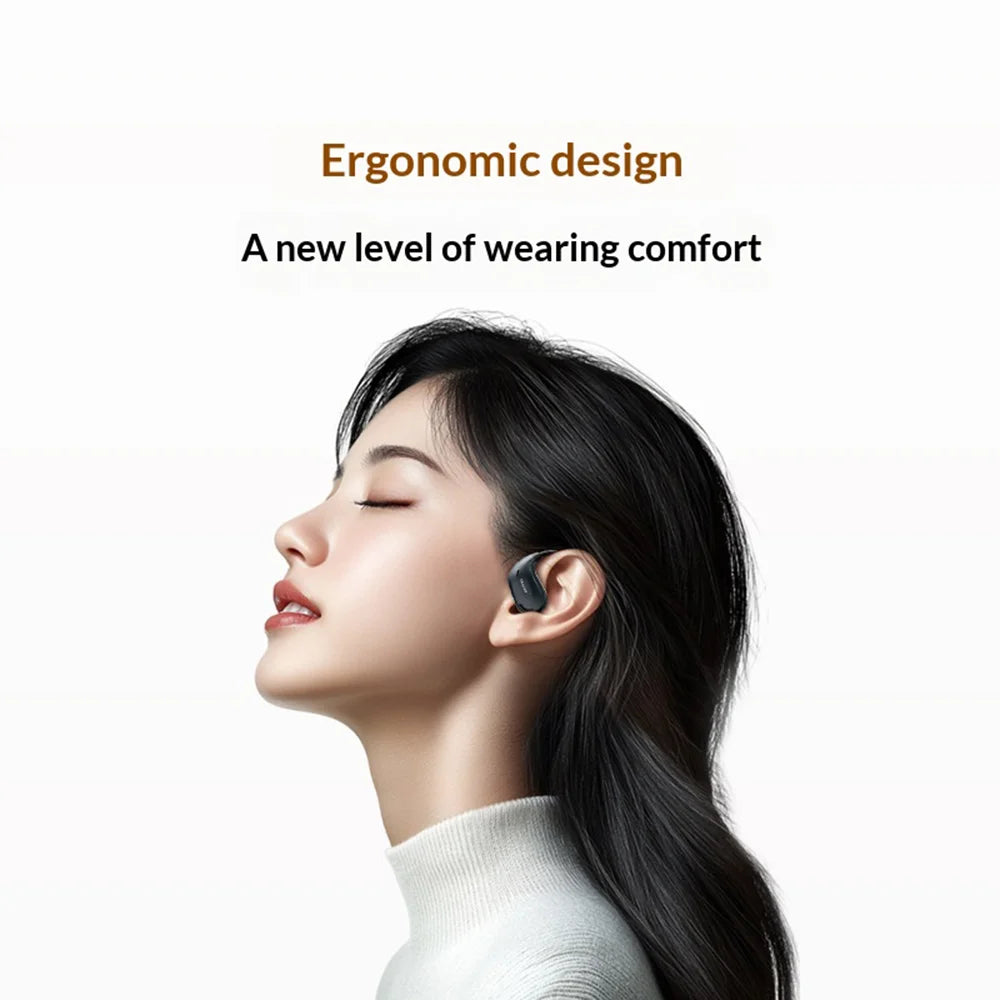 ERAZER XT66 Pro OWS Bluetooth-compatible Earbuds with Ear Hooks 14mm Driver Music Gaming Earbuds (Invested By Lenovo) - Black - 5