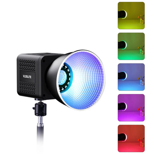 VLOGLITE P40RGB 40W COB RGB Video Light 2500K-6500K 20 Effects Modes Studio Video Lamp for Photography Live Streaming - 1