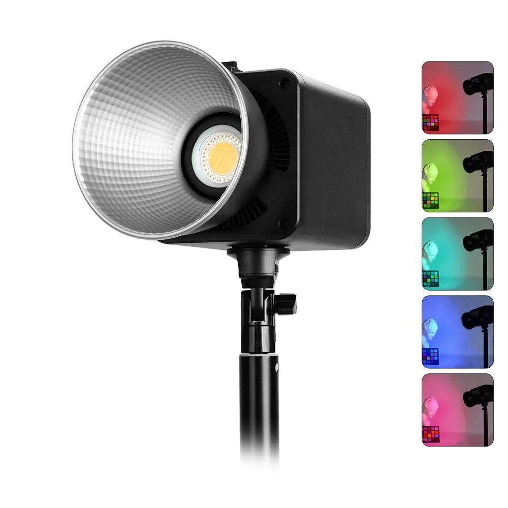 VLOGLITE P100RGB 100W COB Video Light 2700K-6500K CRI96+ Rechargeable Studio Lighting Wireless Photography Lamp - 1