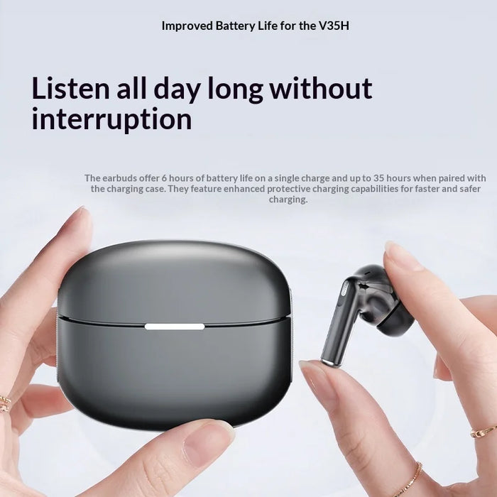 W968 Wireless Bluetooth-compatible Earbuds ANC Active Noise Cancelling In-ear Sports Earbuds - Black - 3