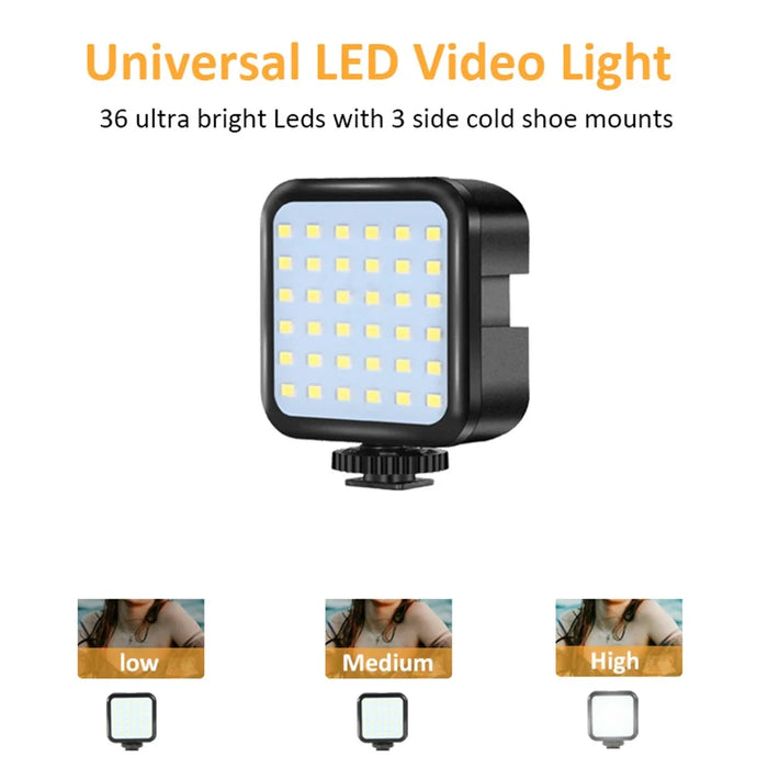 K-05LM Vlogging Kit with Microphone 36 LED Light Bluetooth-compatible Remote Smart Phone Holder Tripod - 5