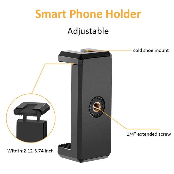 K-05LM Vlogging Kit with Microphone 36 LED Light Bluetooth-compatible Remote Smart Phone Holder Tripod - 7