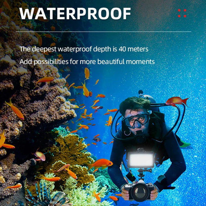 JMARY FM-72RGB IPX8 Waterproof Camera LED Fill Light Rechargeable Diving Photography RGB Video Light - 2