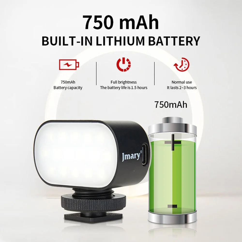JMARY FM-16RGB Portable Mini RGB Video Conference Fill Light Rechargeable Photography LED Fill Light - 3