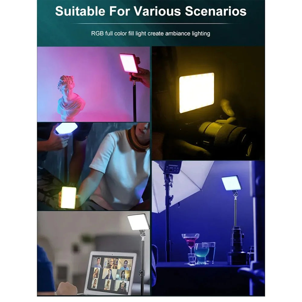 VLOGLITE PAD192RGB LED Camera Fill Light RGB Full Color Portable Photography Lighting for DSLR Camera Gopro - 5
