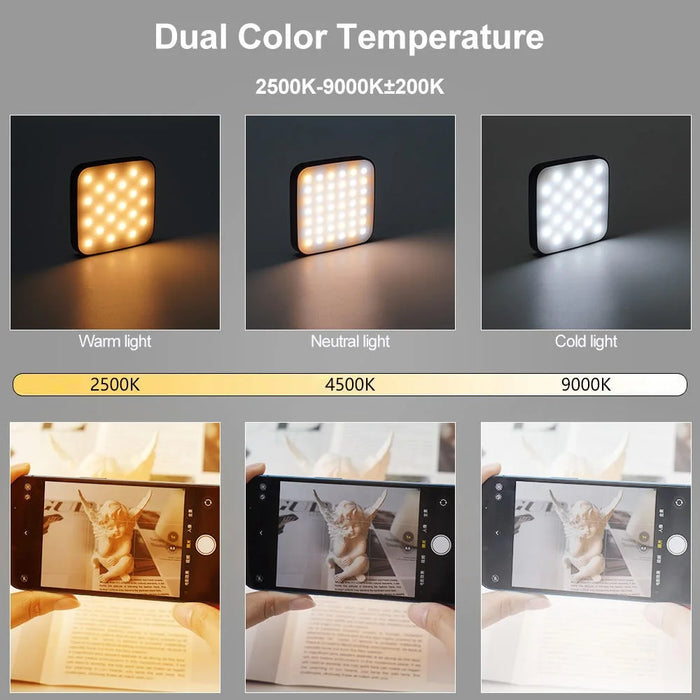 VLOGLITE W42 Magnetic Mini LED Fill Light Rechargeable Selfie Light Portable Phone Light for Phone, Laptop, Tablet - 3