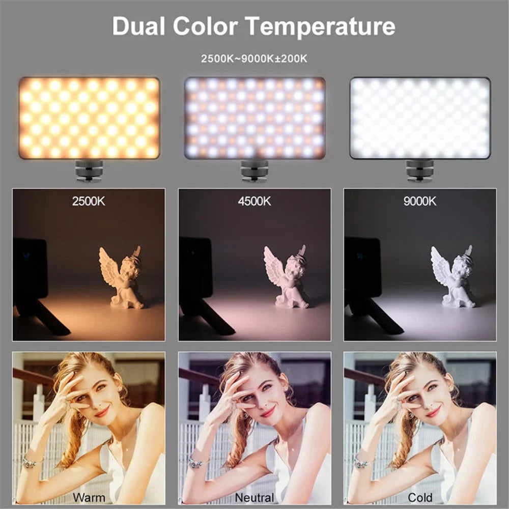 VLOGLITE W140RGB LED Video Light Full Color RGB Camera Fill Light Panel Rechargeable DSLR Lighting for Vlogging Photography - 3