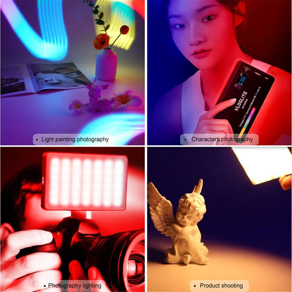 VLOGLITE W140RGB LED Video Light Full Color RGB Camera Fill Light Panel Rechargeable DSLR Lighting for Vlogging Photography - 5