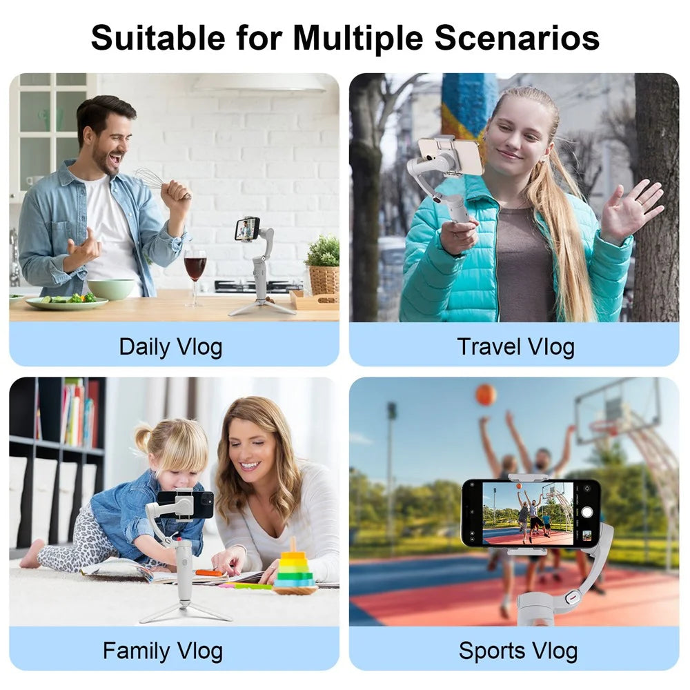 M1 3-Axis Smartphone Holder Gimbal Stabilizer Auto Face Tracking Selfie Stick - 7