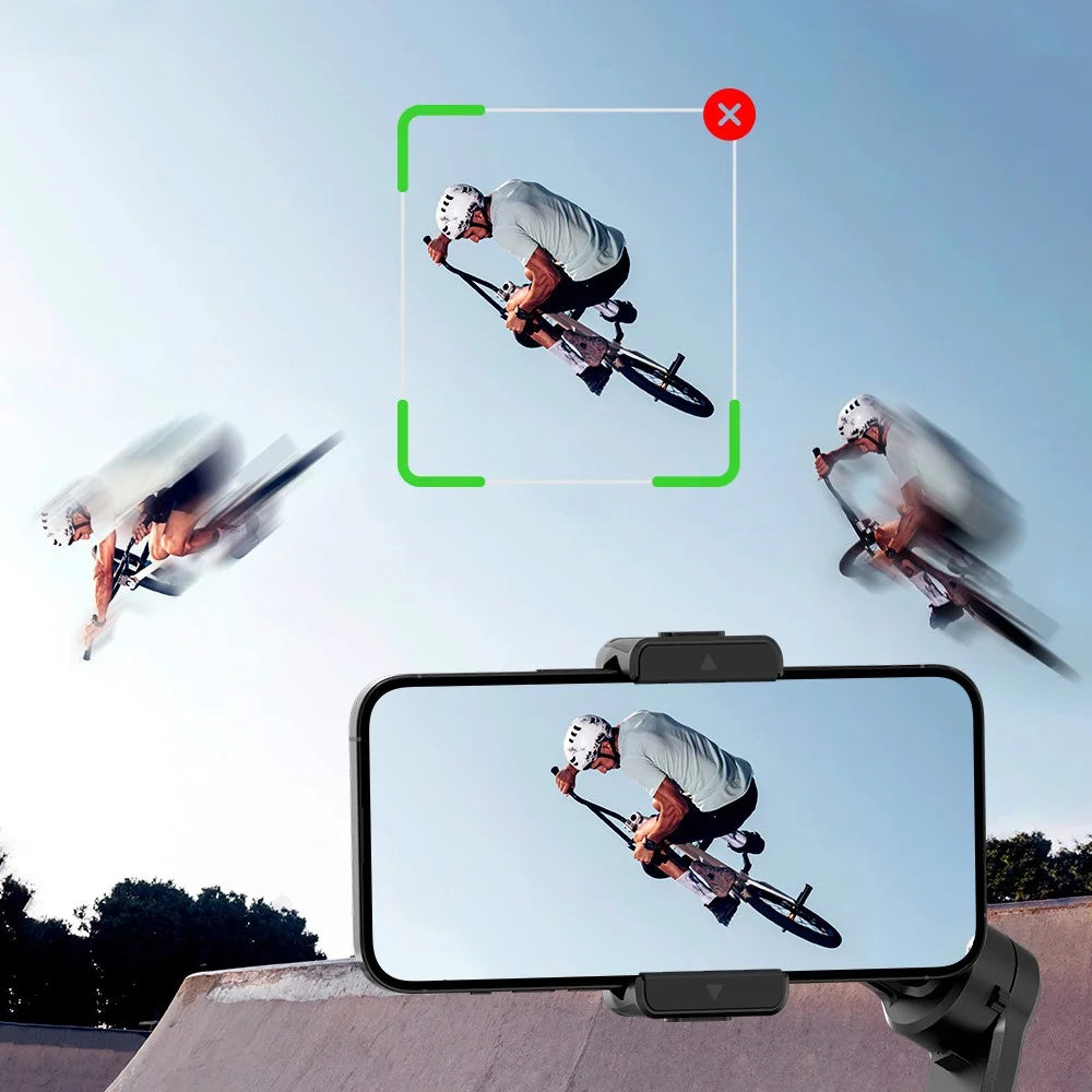 TOKQI M02 Intelligent Face Tracking Anti-Shake Gimbal Phone Holder Live Streaming Tripod Handheld Stabilizer - 4