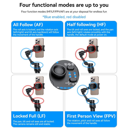YESIDO SF27 Outdoor Video Shooting 4 Modes Foldable 3 Axis Handheld Gimbal Stabilizer for Smartphones - 2
