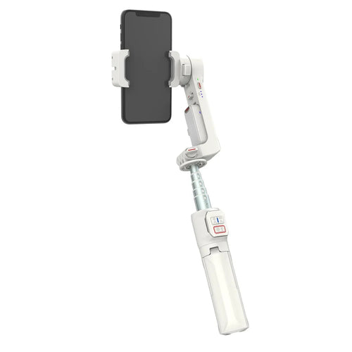 A10 Smartphone Handheld Selfie Stick Foldable Extended Tripod with LED Light - White - 1