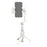 A10 Smartphone Handheld Selfie Stick Foldable Extended Tripod with LED Light - White - 2