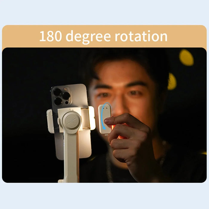 A10 Smartphone Handheld Selfie Stick Foldable Extended Tripod with LED Light - White - 5