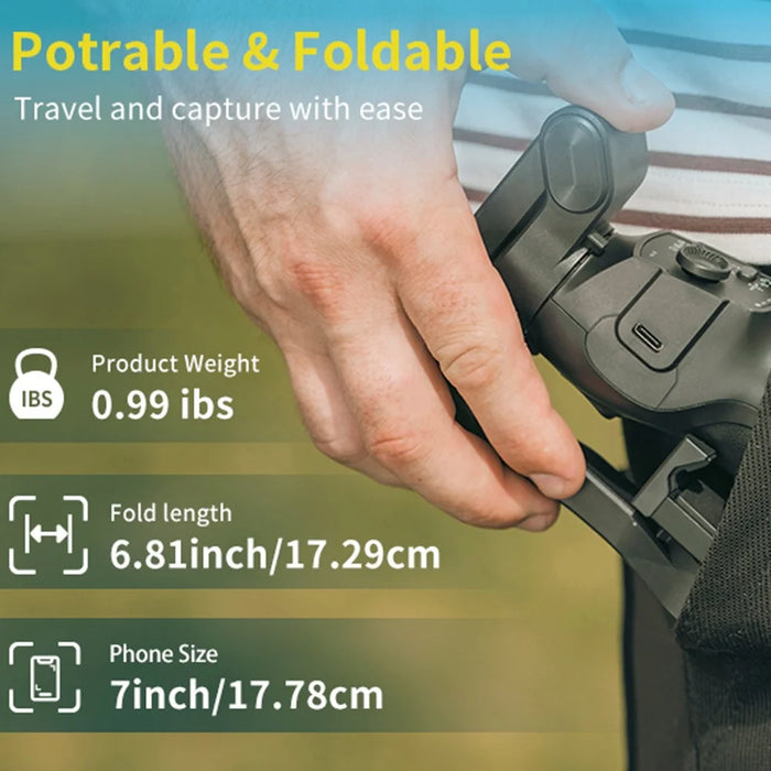 L9lite Intelligent AI Tracking 3 Axis Anti Shake Smartphone Gimbal Stabilizer with Fill Light - 3