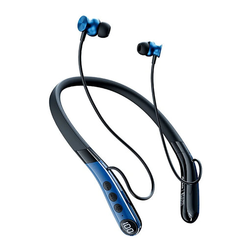 AZEADA AZ-BN05 Neckband Earphones Sports Bluetooth-compatible Wireless Earphones with LED Digital Display - Blue - 2
