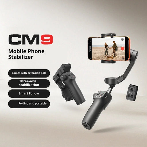 FUNSNAP CM9 3-Axis Handheld Gimbal Stabilizer AI Smart Tracking  Anti-shake Camera Phone Stabilizer for Live Streaming - Black - 2