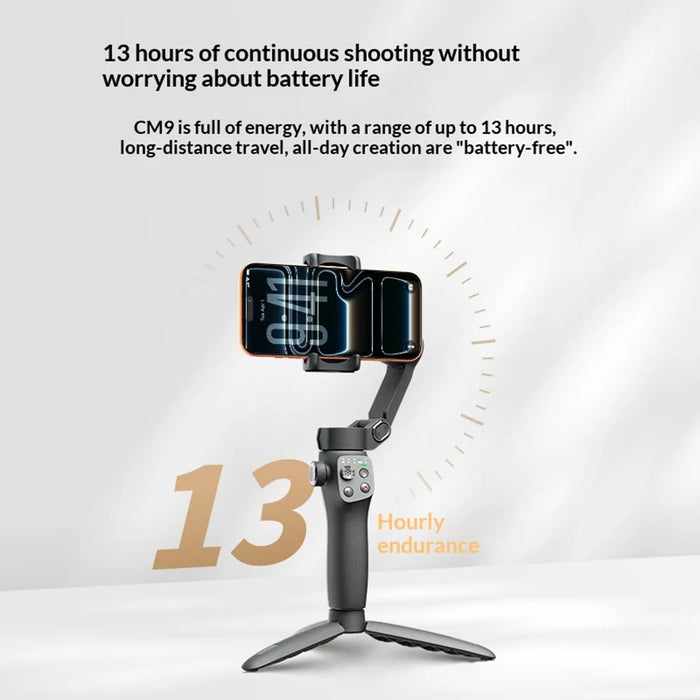 FUNSNAP CM9 3-Axis Handheld Gimbal Stabilizer AI Smart Tracking  Anti-shake Camera Phone Stabilizer for Live Streaming - Black - 4