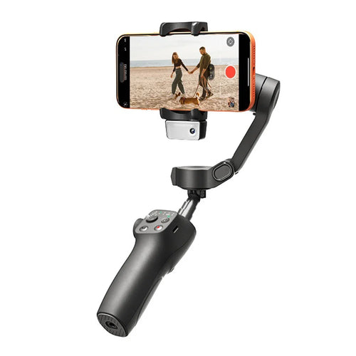 FUNSNAP CM9 3-Axis Gimbal Stabilizer AI Tracking Phone Holder with Fill Light for Live Streaming Photography, AI Version - Black - 1