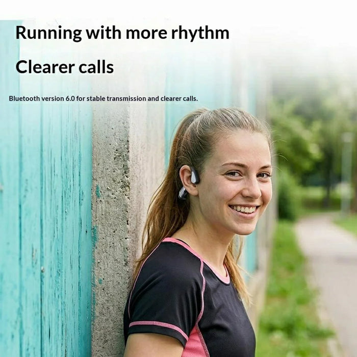 A29 Bone Conduction Bluetooth-compatible Earphones Waterproof Open Ear Headphone for Running Cycling - Black - 7