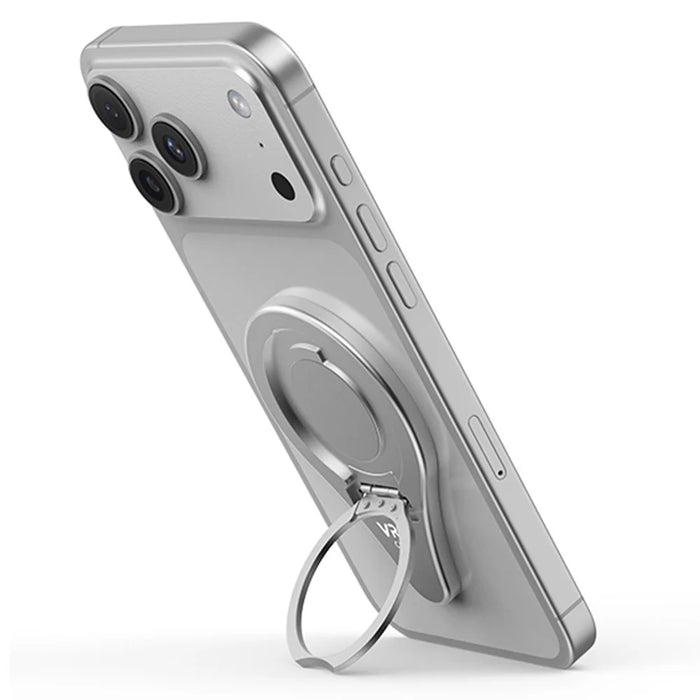 VRIG CA-04 Magnetic Quick Release Back Sticker Mount Stand for DJI Osmo Mobile 8  /  7P  / 7  /  6  /  5  /  SE Aluminum Alloy Portable Stabilizer Mount - Silver - 3