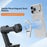 VRIG CA-04 Magnetic Quick Release Back Sticker Mount Stand for DJI Osmo Mobile 8  /  7P  / 7  /  6  /  5  /  SE Aluminum Alloy Portable Stabilizer Mount - Silver - 7