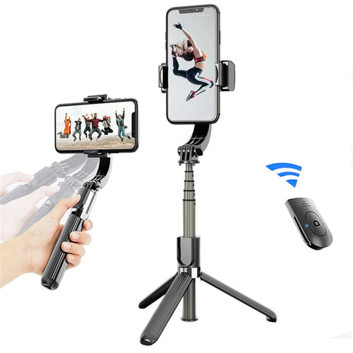 SELFIESHOW L08 Handheld Bluetooth-compatible Selfie Stick Hidden Tripod Live Broadcast Bracket with Remote Control - Black - 1