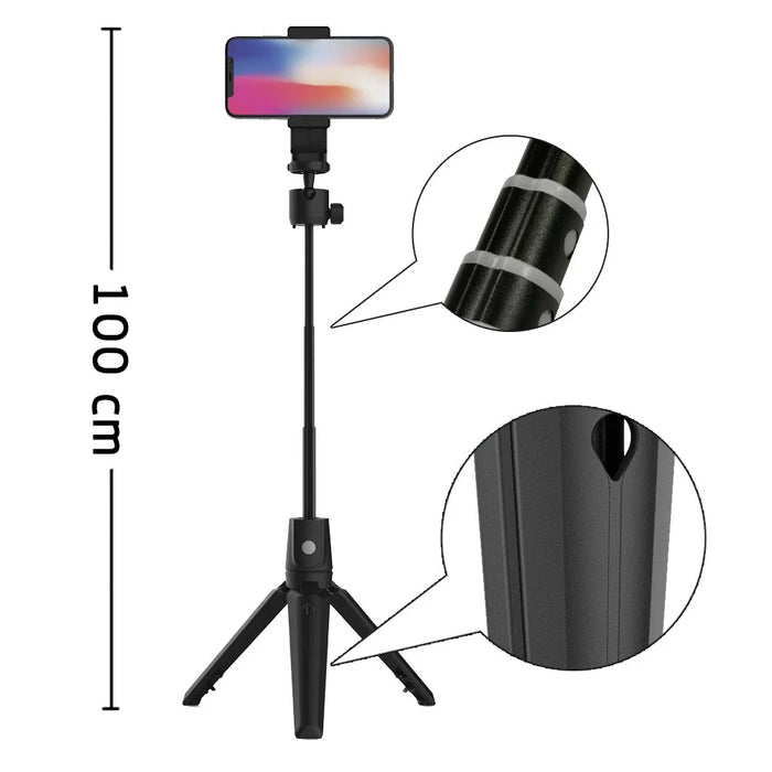 SELFIESHOW K20 Wireless Bluetooth-compatible Selfie Stick Phone Holder Shutter Remote Extendable Tripod - 2