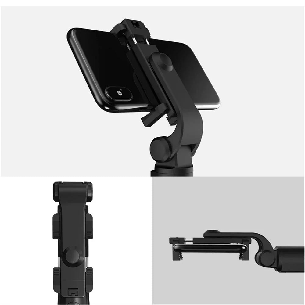 SELFIESHOW L01s Selfie Stick Tripod Extendable Bluetooth-compatible Monopod with 360 Degree Rotating Phone Clip and Remote Control - Black - 6