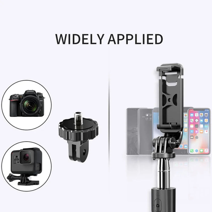 SELFIESHOW L02 Wireless Bluetooth-compatible Control Cellphone Selfie Stick 1 Meter Length Tripod Stand - Black - 3