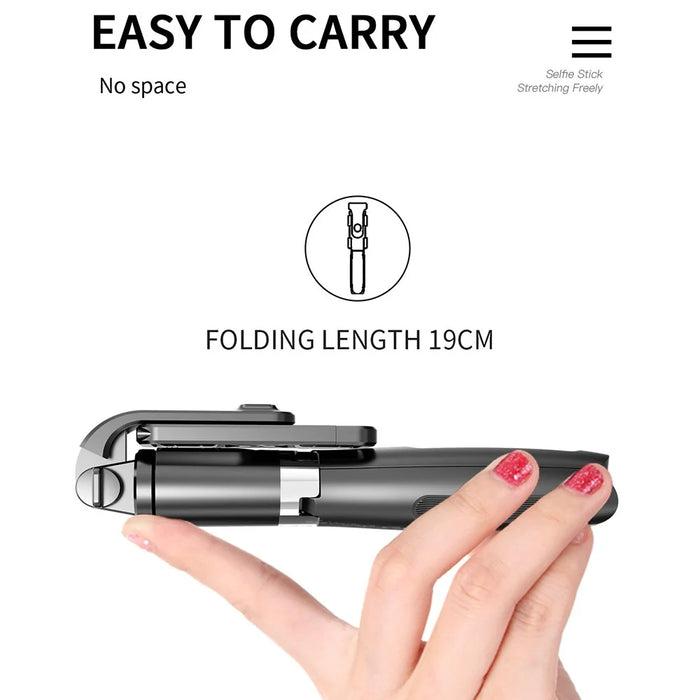 SELFIESHOW L02 Wireless Bluetooth-compatible Control Cellphone Selfie Stick 1 Meter Length Tripod Stand - Black - 4